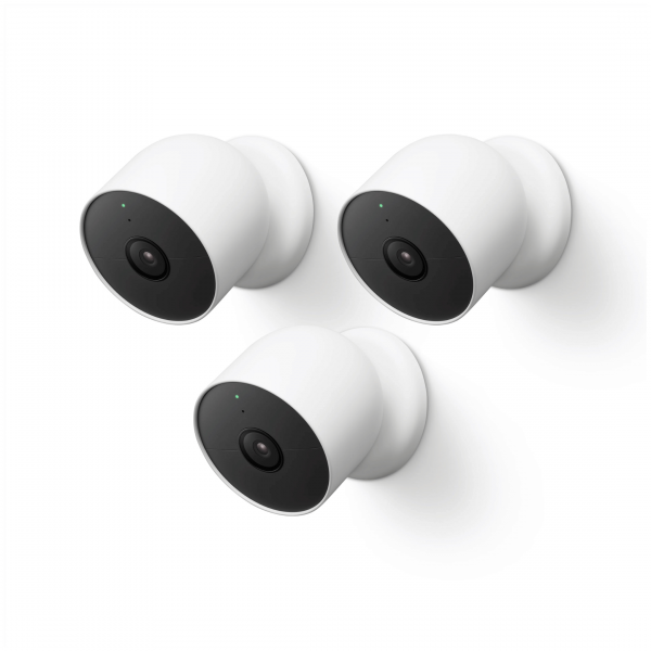 Google Nest Camera, Indoor And Outdoor, Battery, 3 Pack