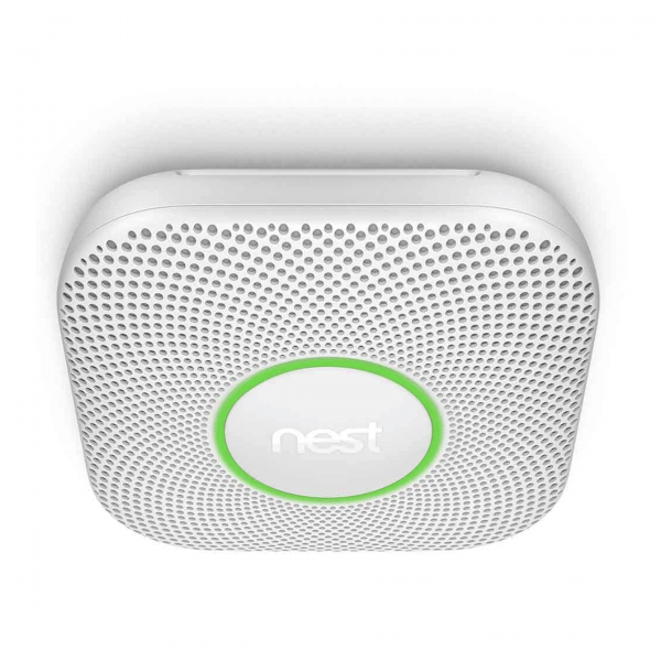 Google Nest protect 2nd Generation Battery-Powered Smoke and Carbon Monoxide Wired Alarm White