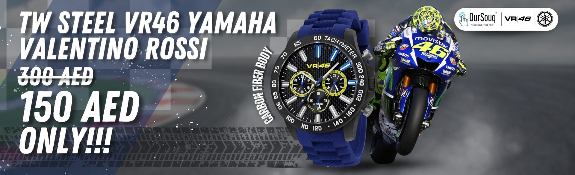 TW Steel VR46 Yamaha Valentino Rossi "the Doctor" Men's Ultra Light Carbon Motorcycle Racing Chronograph Watch VR110 Blue Silicone Strap Sport Wrist Watches