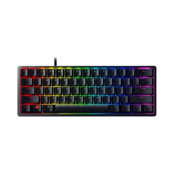 Razer Huntsman Mini 60% Gaming Keyboard, Fastest Keyboard Switches Ever, Clicky Purple Optical Switches