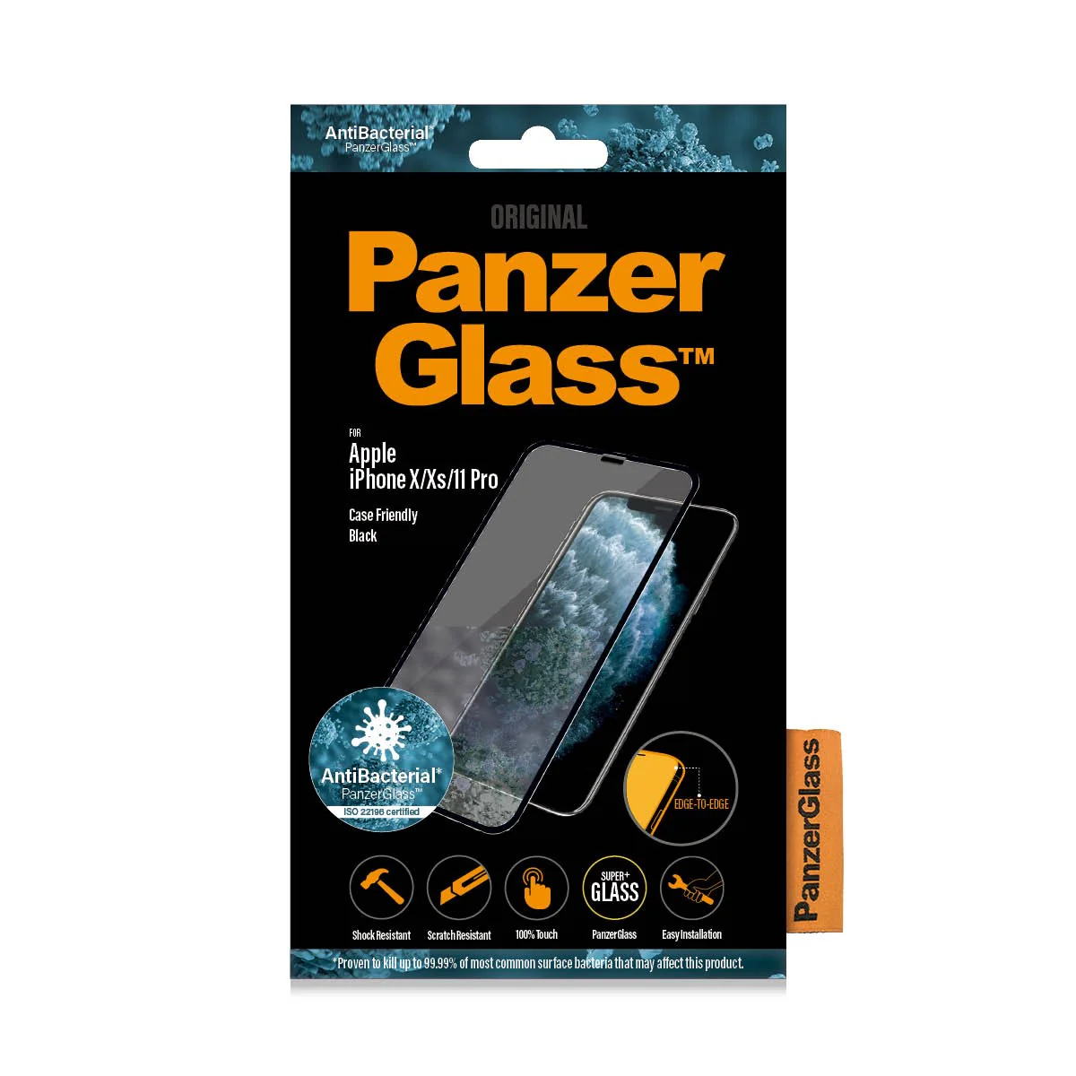 SCREEN PROTECTOR APPLE IPHONE iPhone X/Xs/11Pro BY PANZERGLASS