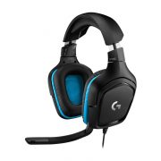 Logitech G432 Wired Gaming Headset - black and blue