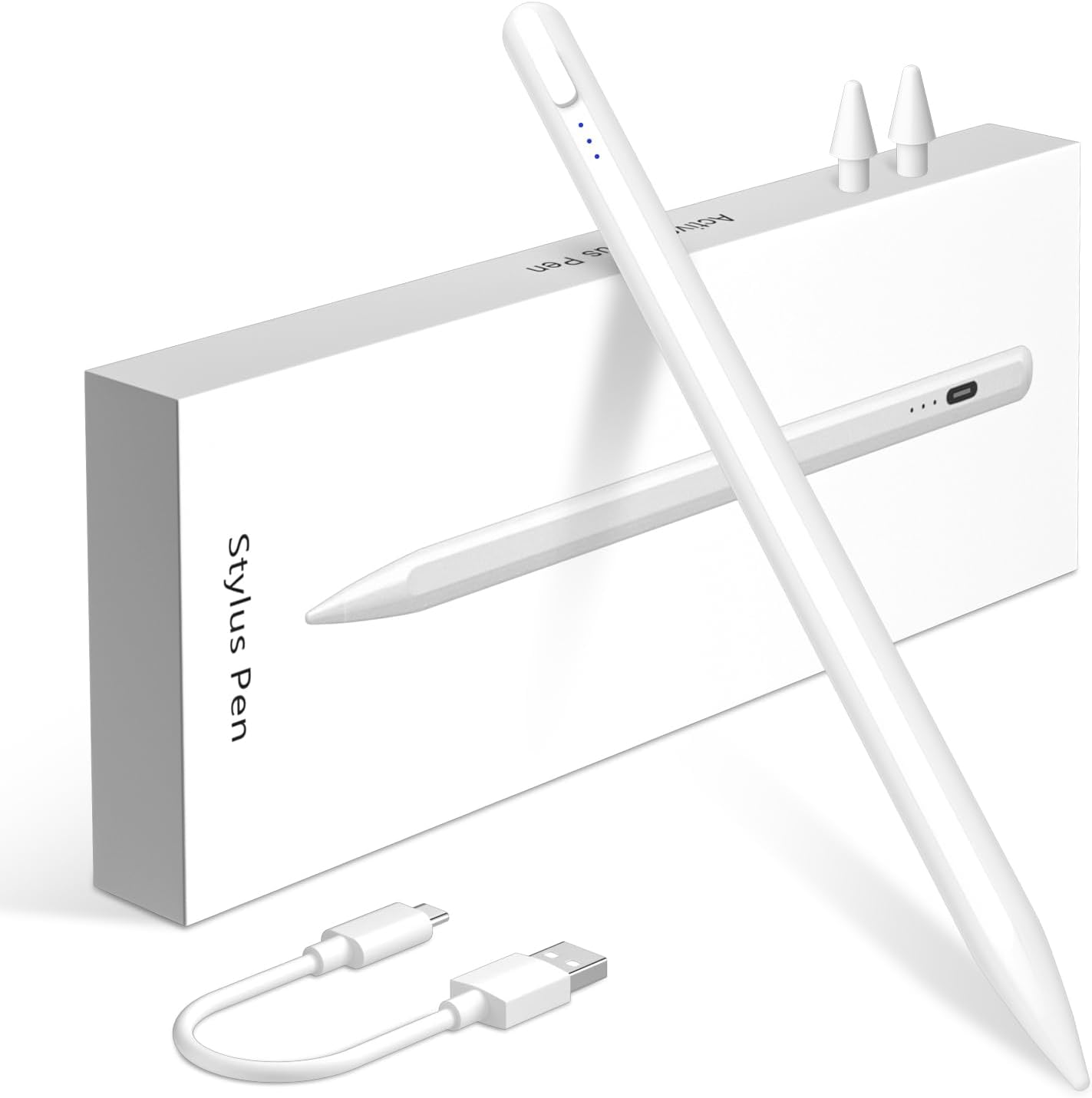 Uogic Pencil for iPad with Palm Rejection, Active Digital Stylus Pen, Compatible with iPad