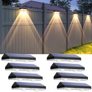 8 Solar Fence Lights, Decorative Lights LED Garden Lights, Waterproof Solar Lights Wireless Outdoor Lights for Patio, Fence, Yard, Garden, Garage