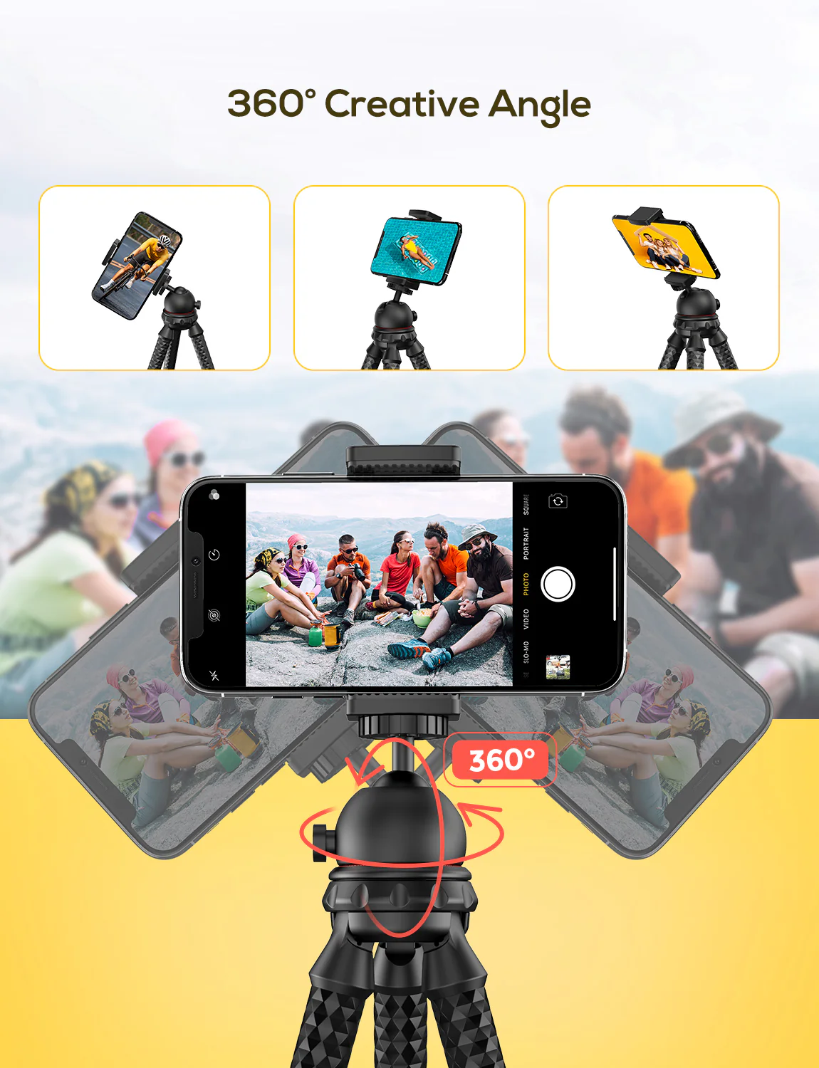 MPOW flexible tripod for camera and mobile phone (GEPA050AB)