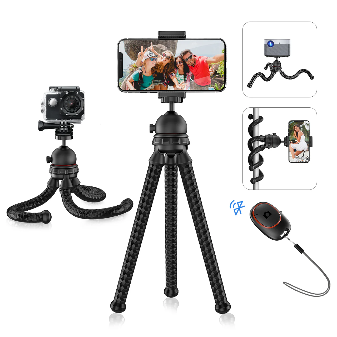 MPOW flexible tripod for camera and mobile phone (GEPA050AB)