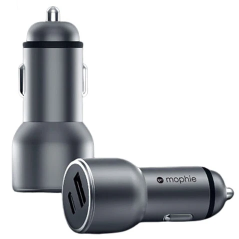 Car charger dual USB-A 24 W Mophie
