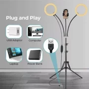 Victsing 460 Double 8″ LED Ring Light