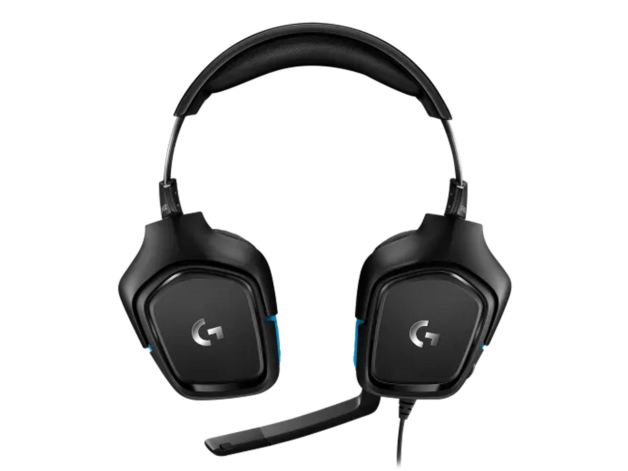 Logitech G432 Wired Gaming Headset - black and blue