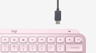 Logitech MX keys mini keyboard minimalist wireless keyboard Rose pink