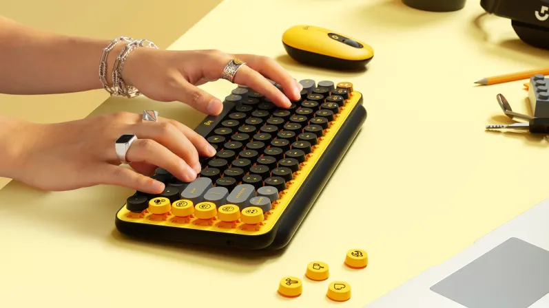 Logitech Pop Keys Mechanical Keyboards With Customizable Emoji Keys - Blast Color